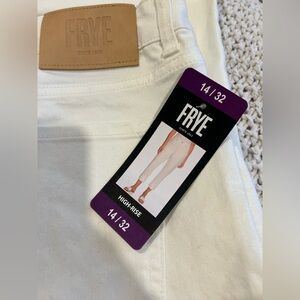 FRYE High Rise Cropped Jeans — IVORY — Size 14 (32) — NWT